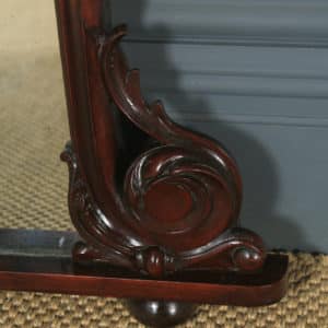 Antique Victorian Mahogany 5ft 8” Wall Hanging Overmantle Mirror (Circa 1860)