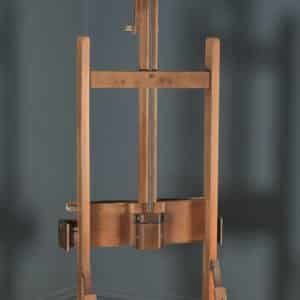 Large English George V Beech Adjustable Artists Picture Painting Studio Easel (Circa 1930)