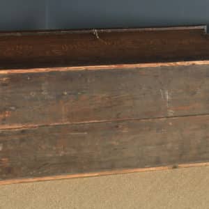 Large Antique English Victorian Mariners SPitch Pine Blanket Box Chest Trunk (Circa 1860)
