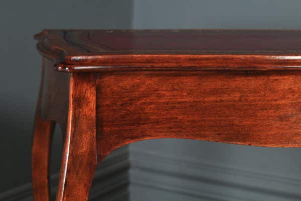 Antique French Louis XV Style Walnut & Leather Occasional Writing Table Desk (Circa 1870)