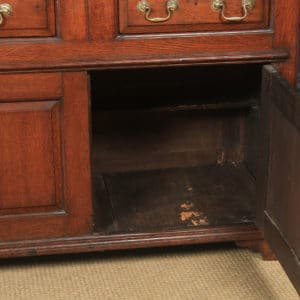 Antique English Georgian Oak Dresser Base Sideboard Cupboard (Circa 1750)