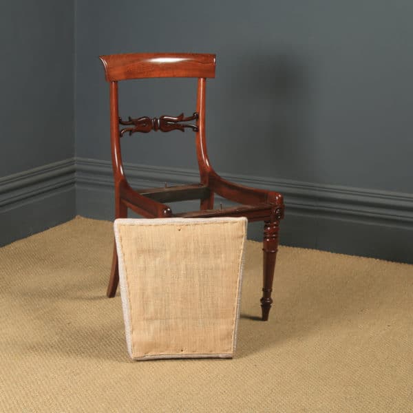 Antique English Georgian Rosewood Bar Back Single Dining / Side / Office Desk Chair (Circa 1830)