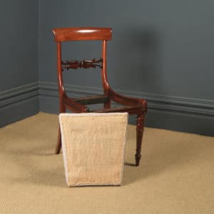 Antique English Georgian Set of Four 4 Rosewood Bar Back Dining Chairs (Circa 1830)