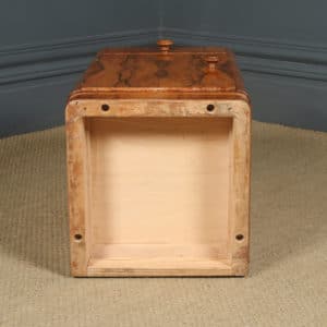 Antique English Single Art Deco Walnut Bedside Cabinet Cupboard Table Nightstand (Circa 1930)