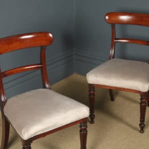 Antique English Georgian Pair Two Mahogany Dining / Office / Desk Chairs (Circa 1830)
