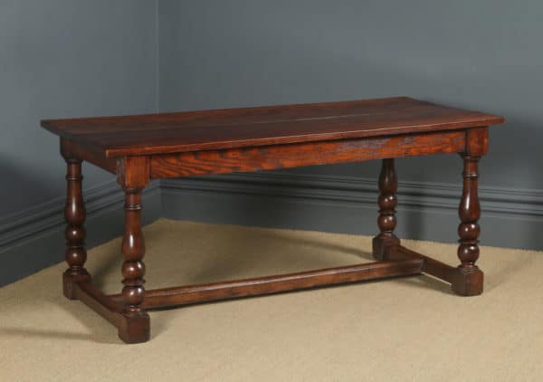 Table, Refectory, Serving, Kitchen, Oak, Dining, 5ft, 6, 8, Six, Eight, Seat, Farmhouse, 17th, Century, Cromwell, Charles II, James, Country, English, Antique