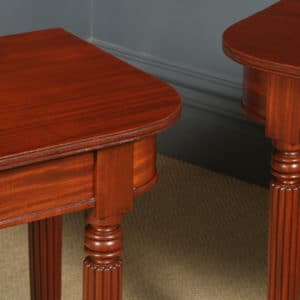 Antique English Pair of Georgian Mahogany Console Side Hall Occasional Tables (Circa 1825)