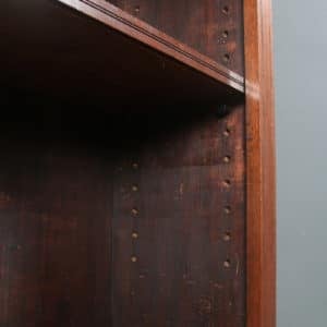 Antique English Victorian Mahogany Open 4ft Bookcase Cupboard (Circa 1880)