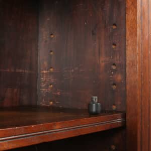 Antique English Victorian Mahogany Open 4ft Bookcase Cupboard (Circa 1880)