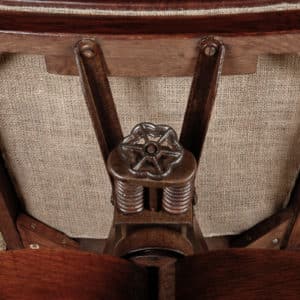Antique English Art Deco Oak & Leather Revolving Office Desk Arm Chair / Armchair (Circa 1935) - Photo 19