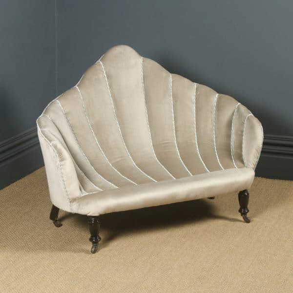 Antique English Victorian Conch Shell Grotto Sofa Couch Settee Chair (Circa 1870)