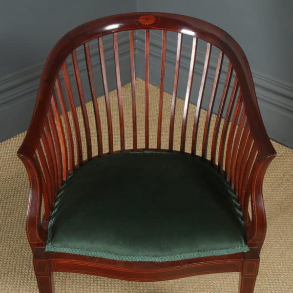 Antique English Victorian Arts & Crafts Morris & Co. Mahogany Occasional / Desk / Office Arm Chair (Circa 1890)