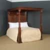 English 18th Century Style 5ft King Size Oak Four Poster Bed by Bylaws (Circa 1985)
