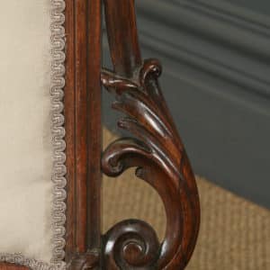 Antique English Victorian Rosewood Prie Dieu Prayer Nursing Bedroom Chair (Circa 1860)