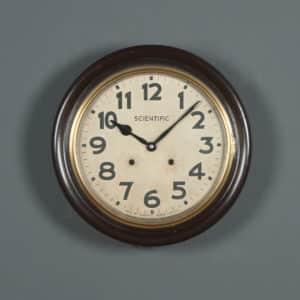 Antique 16" Scientific Railway Station / School Round Dial Wall Clock (Timepiece)