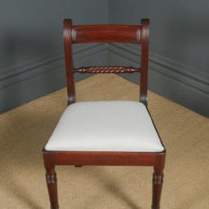 Antique English Georgian Regency Pair of Mahogany Bar Back Dining Chairs (Circa 1825) - Photo 7