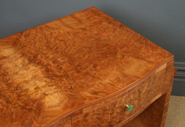 Antique English Art Deco Epstein Burr Walnut Console Table / Buffet Serving / Sideboard (Circa 1930) - Photo 18
