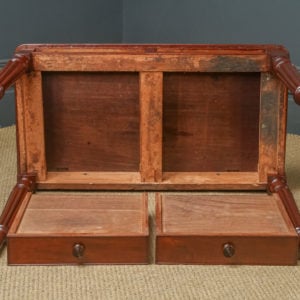Antique English Victorian Mahogany Writing / Side / Console / Occasional Table with Drawers (Circa 1840)