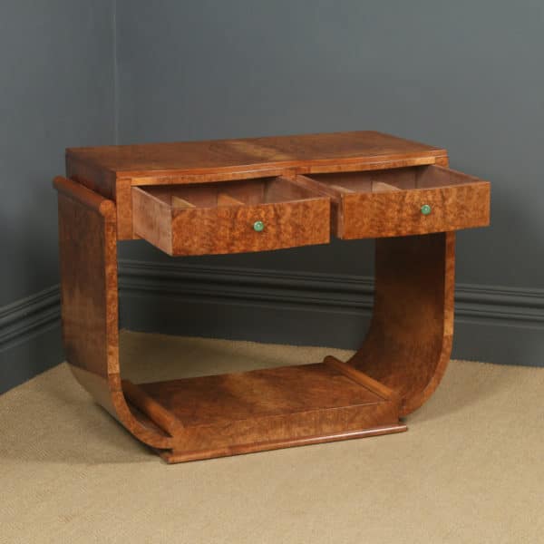 Antique English Art Deco Epstein Burr Walnut Console Table / Buffet Serving / Sideboard (Circa 1930) - Photo 25