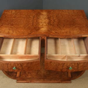 Antique English Art Deco Epstein Burr Walnut Console Table / Buffet Serving / Sideboard (Circa 1930) - Photo 26