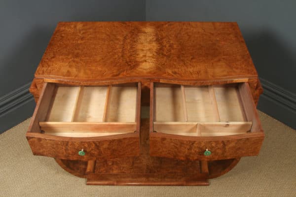 Antique English Art Deco Epstein Burr Walnut Console Table / Buffet Serving / Sideboard (Circa 1930) - Photo 26
