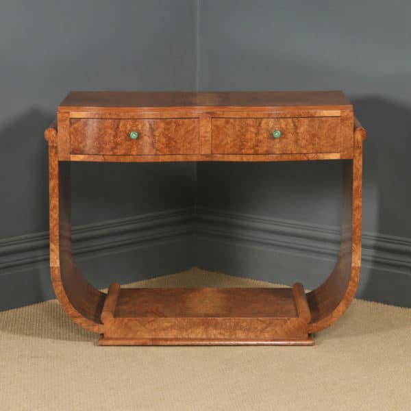 Antique English Art Deco Epstein Burr Walnut Console Table / Buffet Serving / Sideboard (Circa 1930) - Photo 4