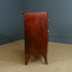 Small Antique English Georgian Regency Mahogany Bow Front Chest of Drawers (Circa 1820)