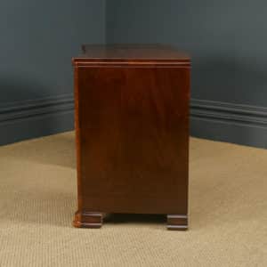 Antique English Art Deco 4ft 2” Figured Walnut Office Pedestal Desk (Circa 1935)