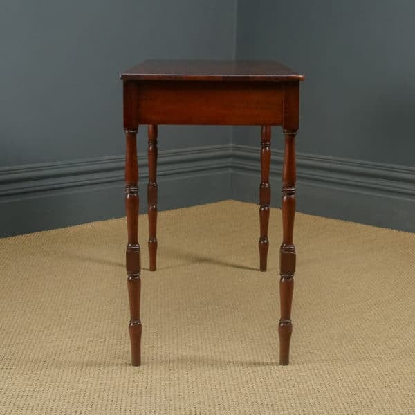 Antique English Georgian Regency Mahogany Console / Writing / Side Occasional Table with Drawers (Circa 1825)