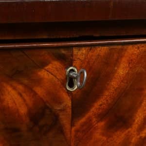 Antique English Georgian Regency Flame Mahogany Bow Front Chest of Drawers (Circa 1820)