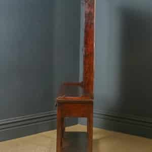 Antique Welsh Georgian Oak Three Drawer Dresser Base Sideboard Potboard & Rack (Circa 1780)