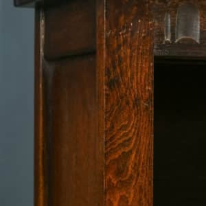 Vintage English 17th Century Style Tudor Oak Open 3ft Bookcase Cupboard (Circa 1940)