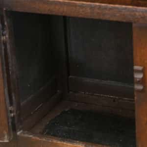Vintage English 17th Century Style Tudor Oak Open 3ft Bookcase Cupboard (Circa 1940)