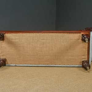 Antique English Victorian Mahogany Upholstered Chaise Longue Settee Sofa Couch (Circa 1850) - Photo 10
