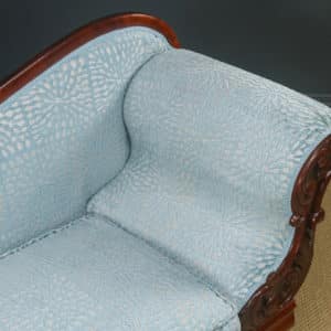 Antique English Victorian Mahogany Upholstered Chaise Longue Settee Sofa Couch (Circa 1850) - Photo 12