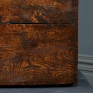 Antique English 17th Century Solid Oak & Elm Carved Bible / Writing Box / Trunk / Small Chest (Circa 1680)