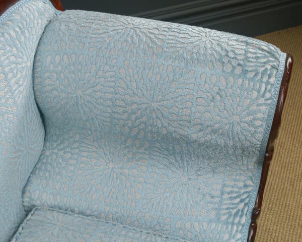 Antique English Victorian Mahogany Upholstered Chaise Longue Settee Sofa Couch (Circa 1850) - Photo 16
