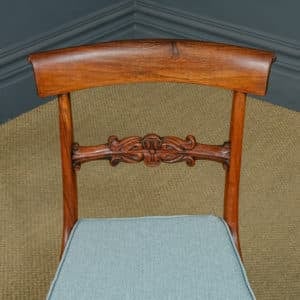 Antique English Regency / William IV Set of Six 6 Rosewood Bar Back Dining Chairs (Circa 1830)