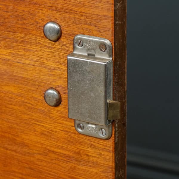 Small English Art Deco Burr Walnut Two Door Armoire Compactum Wardrobe Tallboy by Wolfe & Hollander (Circa 1930)
