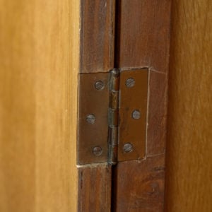 Vintage English Art Deco Walnut Two Door Bow Front Armoire Wardrobe (Circa 1940)