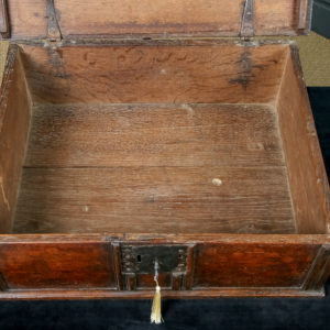 Antique English 17th Century Solid Oak Bible / Writing Box / Trunk / Small Chest (Circa 1690)