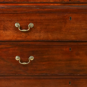 Antique English Georgian Mahogany Tall Chest on Chest with Drawers / Tallboy / Armoire (Circa 1780)