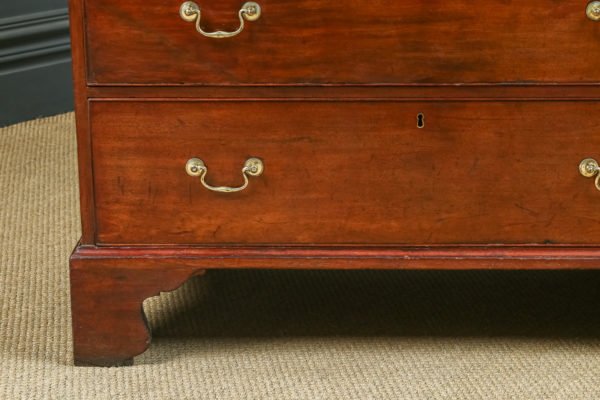 Antique English Georgian Mahogany Tall Chest on Chest with Drawers / Tallboy / Armoire (Circa 1780)
