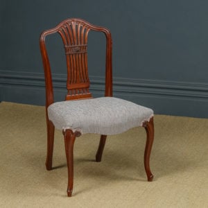 Antique English Single / One Georgian Hepplewhite Mahogany Dining / Office / Desk / Occasional Chair (Circa 1790)
